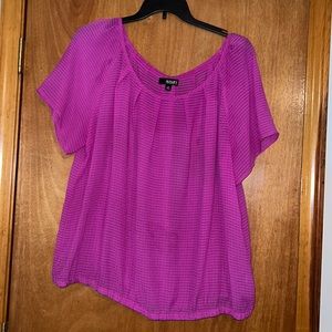 Pink Striped Short Plus Size top!